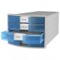 Preview: HAN | Schubladenbox IMPULS NEW DESIGN (lichtgrau-transluzent blau)