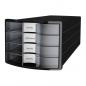 Preview: HAN | Schubladenbox IMPULS NEW DESIGN (schwarz-transluzent klar)