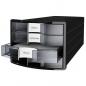 Preview: HAN | Schubladenbox IMPULS NEW DESIGN (schwarz-transluzent klar)