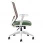 Preview: TEQLER | Bürostuhl Oslo weiß beige khaki (T171163)