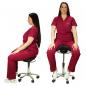 Preview: TEQLER | Sattelhocker mit Schwingmechanismus weiss (T145205)