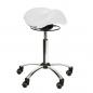 Preview: TEQLER | Sattelhocker mit Schwingmechanismus weiss (T145205)