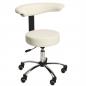 Preview: TEQLER | Multifunktions-Rollhocker mit Rückenlehne weiß (T170744)