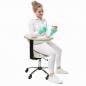 Preview: TEQLER | Multifunktions-Rollhocker mit Rückenlehne weiß (T170744)