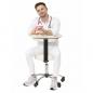 Preview: TEQLER | Multifunktions-Rollhocker mit Rückenlehne weiß (T170744)