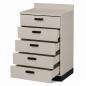 Preview: TEQLER | Schubladenschrank GREVE grau / schwarz (T1711890)