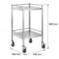 Preview: TEQLER | mobiler Edelstahl Multifunktionswagen (T171805)