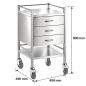 Preview: TEQLER | mobiler Edelstahl Schubladenwagen (T171808)