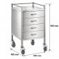 Preview: TEQLER | mobiler Edelstahl Schubladenwagen (T171809)