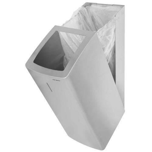 AIR-WOLF | Abfallbehälter Serie Alpha 50 Liter Edelstahl weiß (60-136)