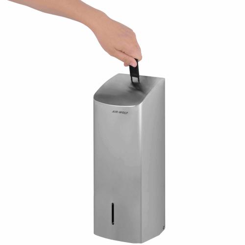 AIR-WOLF | WC-Papierspender für 750 Blatt Edelstahl mattschwarz  (60-189)