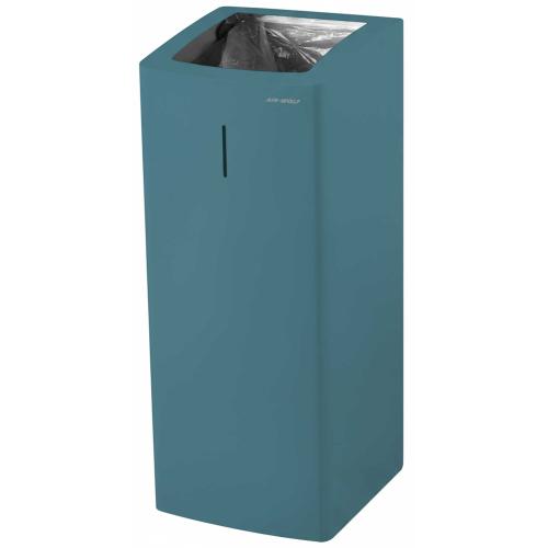 AIR-WOLF | Abfallbehälter Serie Alpha 50 Liter Edelstahl blau-grün (60-356)