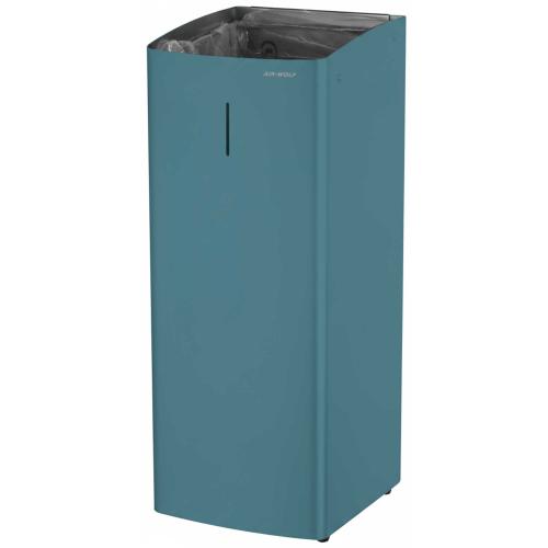 AIR-WOLF | Abfallbehälter Serie Alpha Edelstahl blau-grün 50 Liter (60-361)