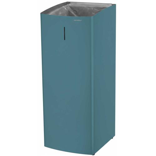 AIR-WOLF | Abfallbehälter Alpha Edelstahl blau-grün 80 Liter (60-371)