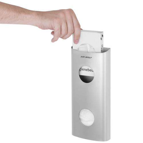 AIR-WOLF | Hygienebeutelspender Alpha Edelstahl mattweiß (60-380)