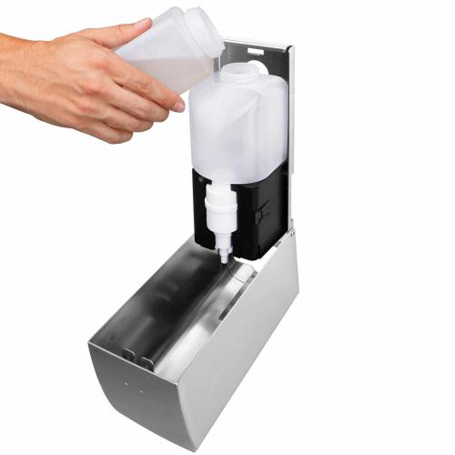 AIR-WOLF | WC-Sitzreiniger Alpha mit Sensor Edelstahl blau-grün (60-426)