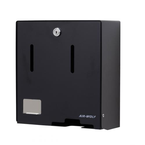 AIR-WOLF | Tampon-Binden-Spender Omikron II Edelstahl schwarz (35-804)
