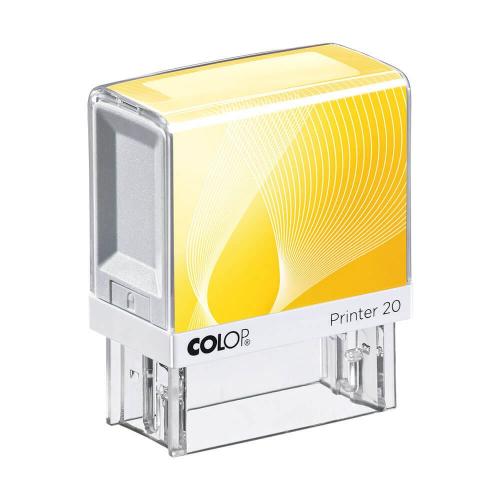 COLOP Printer 20 Praxisstempel weiß-gelb (4-zeilig)