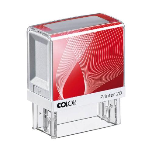 COLOP Printer 20 Praxisstempel weiß-rot (4-zeilig)
