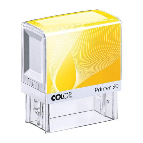 COLOP Printer 30 Praxisstempel weiß-gelb (5-zeilig)