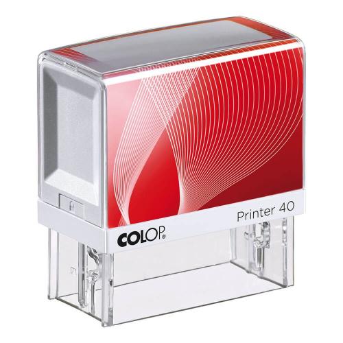 COLOP Printer 40 Praxisstempel weiß-rot  (6-zeilig)
