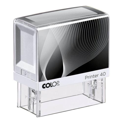 COLOP Printer 40 Praxisstempel weiß-schwarz (6-zeilig)