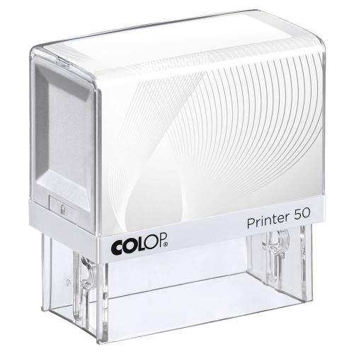 COLOP Printer 50 Praxisstempel weiß-weiß (7-zeilig)