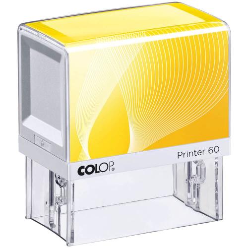 COLOP Printer 60 Praxisstempel weiß-gelb (8-zeilig)