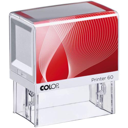 COLOP Printer 60 Praxisstempel weiß-rot (8-zeilig)