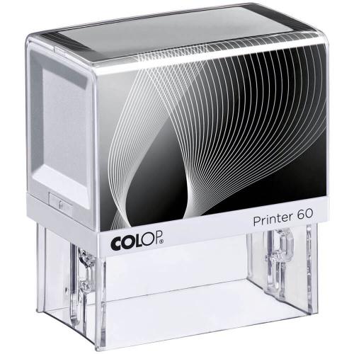 COLOP Printer 60 Praxisstempel weiß-schwarz (8-zeilig)