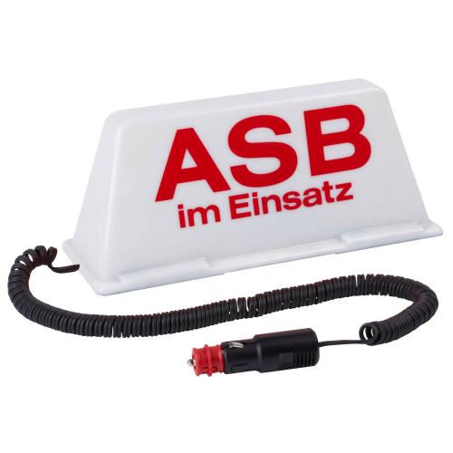 Dachschild "ASB im Einsatz"