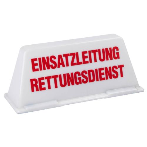 Dachschild Feuerwehr im Einsatz (rot / gelb) beleuchtet