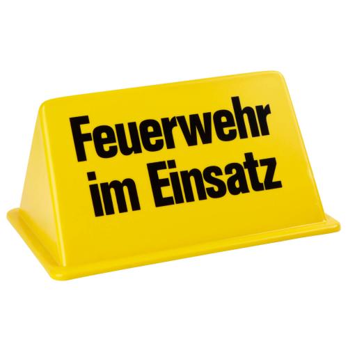 TEMPLIN | Dachschild Feuerwehr im Einsatz unbeleuchtet (gelb / schwarz)