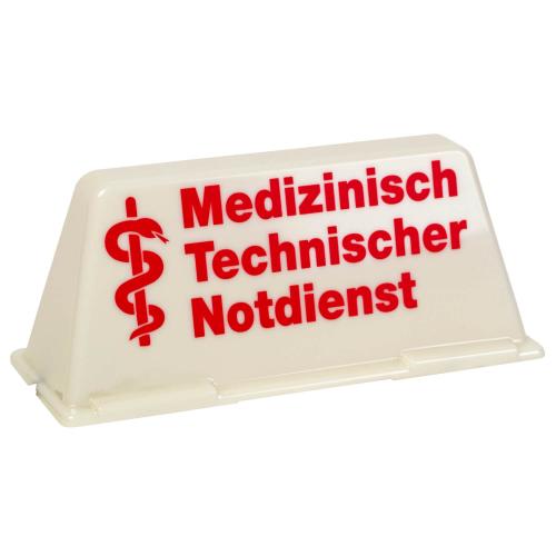 Dachschild "Medizinisch Technischer Notdienst"