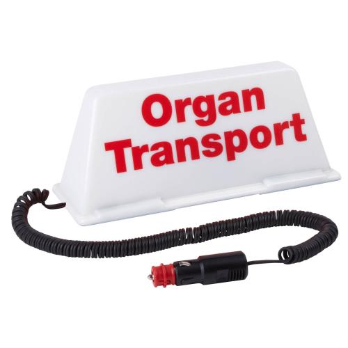 Dachschild "Organ-Transport"