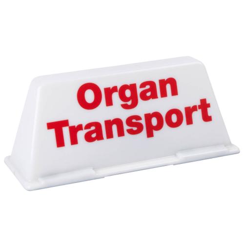 Dachschild "Organ-Transport"