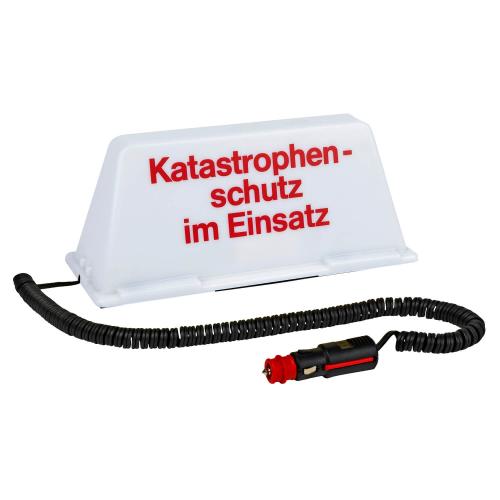 Dachschild Katastrophenschutz im Einsatz  beleuchtet (weiss / rot)