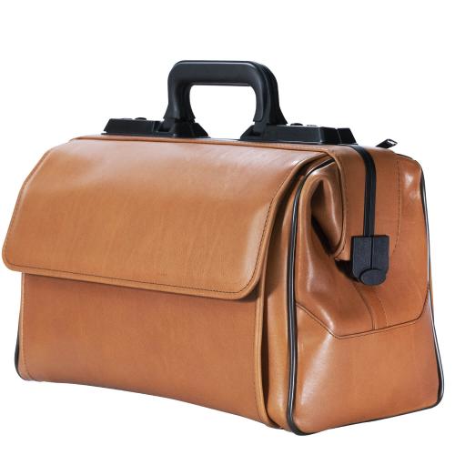 DÜRASOL Arzttasche RUSTICANA Classic Kleinformat 2 Vortaschen (hellbraun)