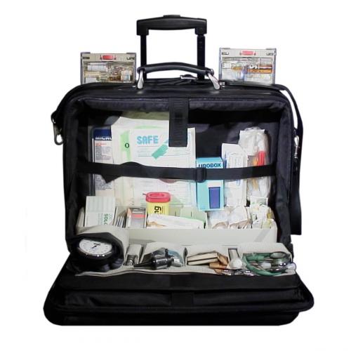 DÜRASOL | Arztkoffer MOBILO mit Trolley Leder schwarz (9350)