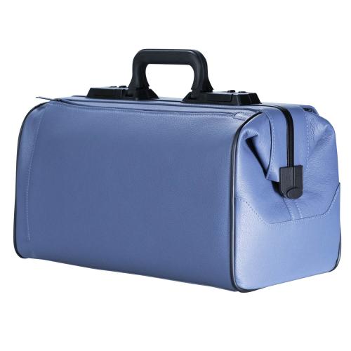 DÜRASOL | Arzttasche RUSTICANA Modern 2 Vortaschen Feinrindleder blaugrau (7014)