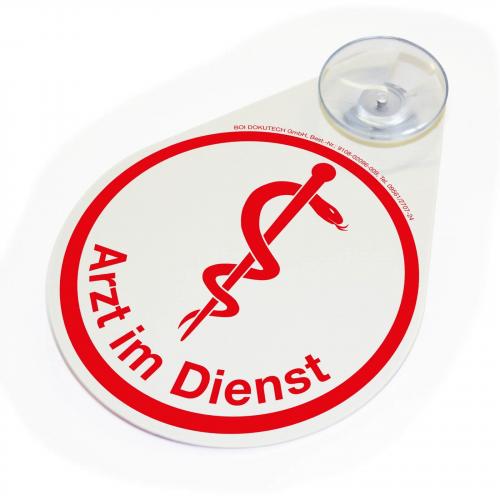 Innenschild "Arzt im Dienst"