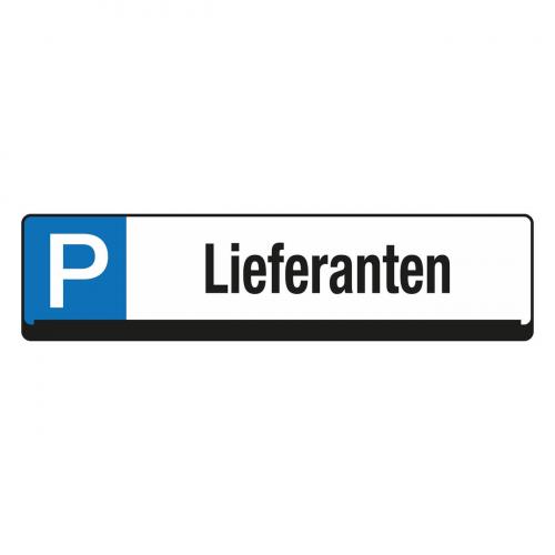 Parkplatz-Reservierungsschild "Lieferanten"