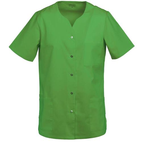 EXNER Damen Kasack Halbarm lemongreen (50% Baumwolle)