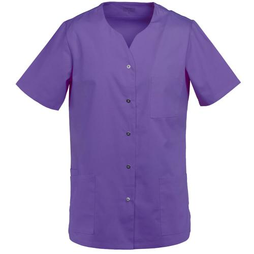 EXNER Damen Kasack Halbarm purple (50% Baumwolle)
