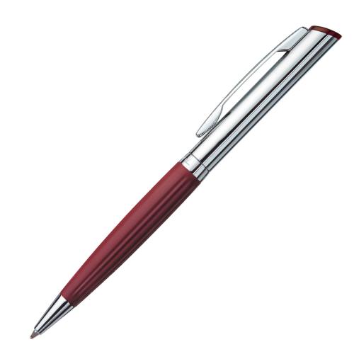 Stempelkugelschreiber Diagonal Wave (bordeaux-silber)