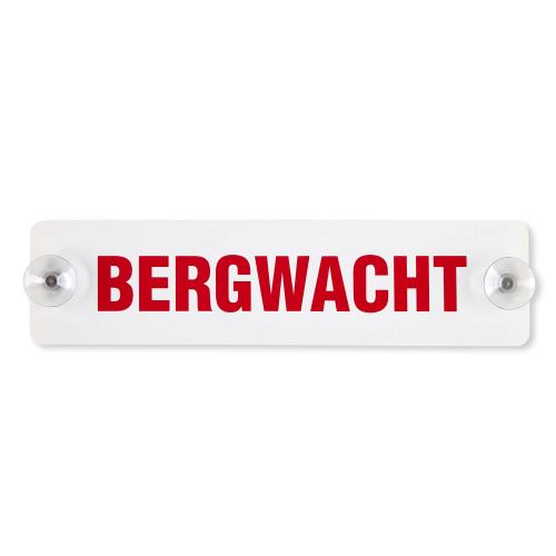 Innenschild mit 2 Saugnäpfen Bergwacht