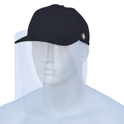 Basecap mit Gesichtsvisier (schwarz)
