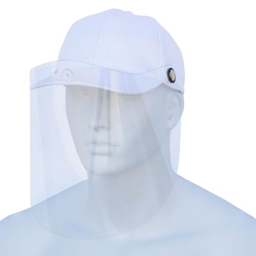 Basecap mit Gesichtsvisier (weiß)