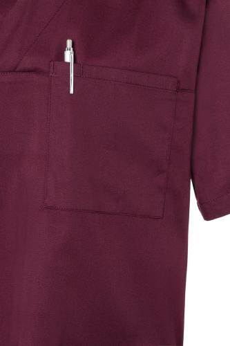 KARLOWSKY | Herren Kurzarm Schlupfkasack (aubergine) KS 65