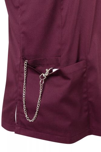 KARLOWSKY | Herren Kurzarm Schlupfkasack (aubergine) KS 65